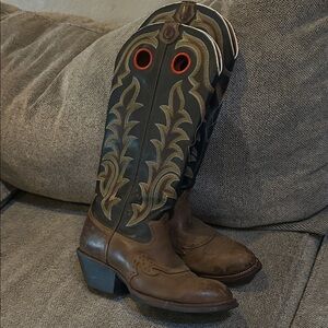 Tony Lama Brown Leather Cowboy Boots